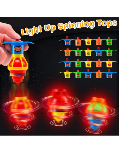 20 Trompos Iluminados Starhig para Niños - Juguetes LED para Fiestas