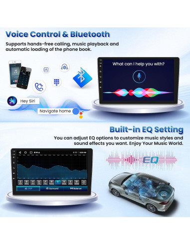 Estéreo Android 9" Fuluku para Toyota Corolla EX 2005-2012