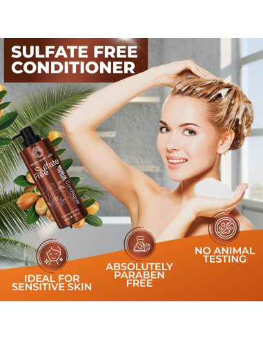 Acondicionador de Aceite de Argán Marroquí Bingo Hair Care 450g - Antifrizz y Libre de Sulfatos