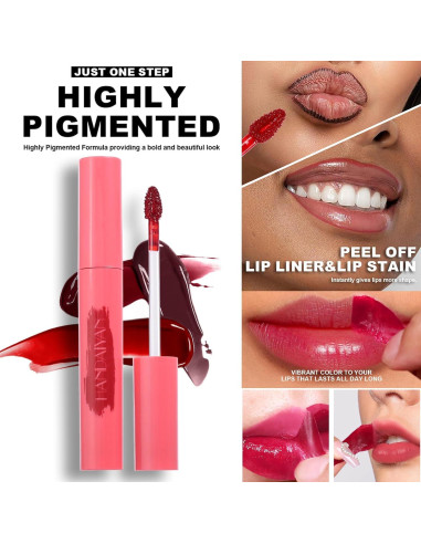 Delineador de Labios Peel Off Mrettick 6PCS Larga Duración