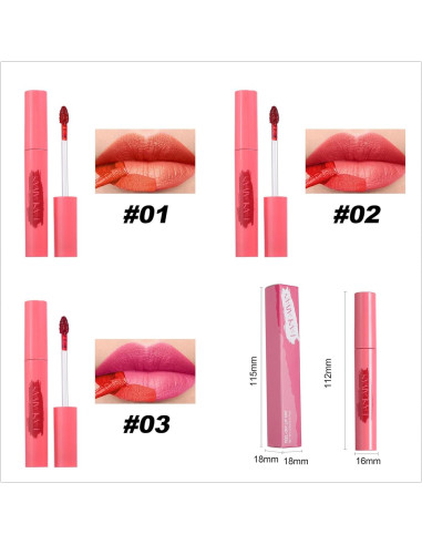 Tinte de Labios Mate Peel Off 3 Colores Bonnie Choice