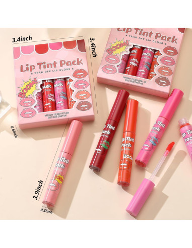 Set de Tinte de Labios Peel Off DAGEDA 6 Colores Mate