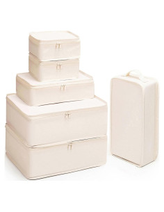 Mossio 6 Cubos de Embalaje + Bolsa para Zapatos - Organizador de Viaje