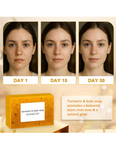 Jabón de Cúrcuma Zotreval + Esponja Exfoliante Africana 2