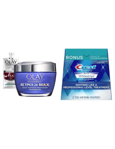 Crema Facial Nocturna Olay Regenerist Retinol 24 Max 48g + Kit Blanqueador Dientes 44 Tiras