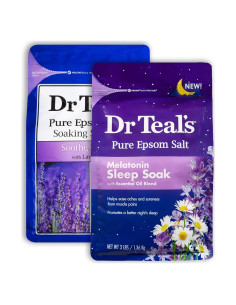 Juego de Baño Relajante Dr Teal's Lavanda y Melatonina 2x1.36kg