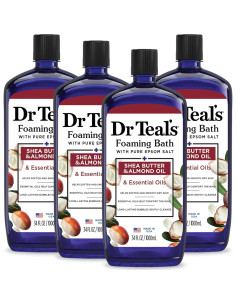 Baño Espumoso Dr Teal's 1008 ml + Remojo Leche y Miel 1420 ml 2