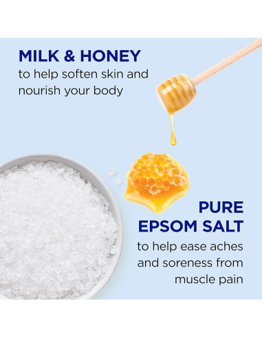 Baño Espumoso Dr Teal's 1008 ml + Remojo Leche y Miel 1420 ml