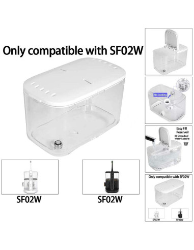 Tanque Blanco para Irrigador Oral Waterpik SF-02W SF-02
