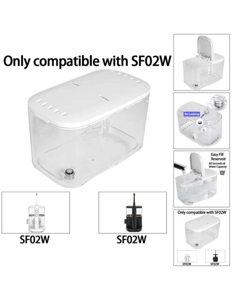 Tanque Blanco para Irrigador Oral Waterpik SF-02W SF-02