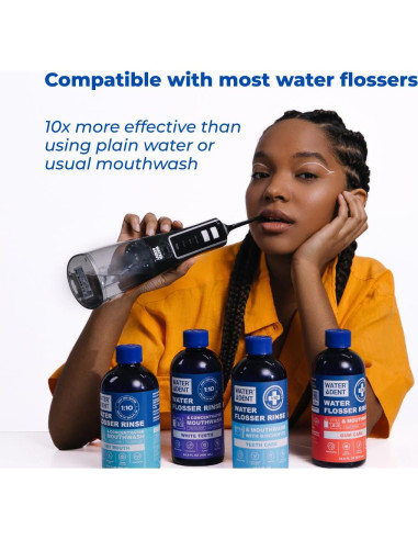 Enjuague Bucal Concentrado WATER DENT 1L Menta Manzana - 2 Pack