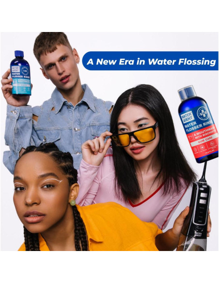 Enjuague Bucal Concentrado WATER DENT 1L Menta Manzana - 2 Pack