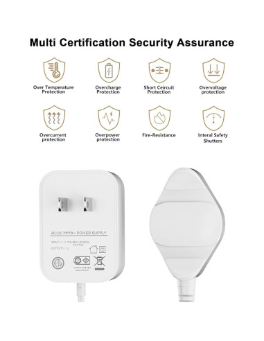 Cargador Magnético VHBW para Irrigador Dental Waterpik WP-560, 1.8m