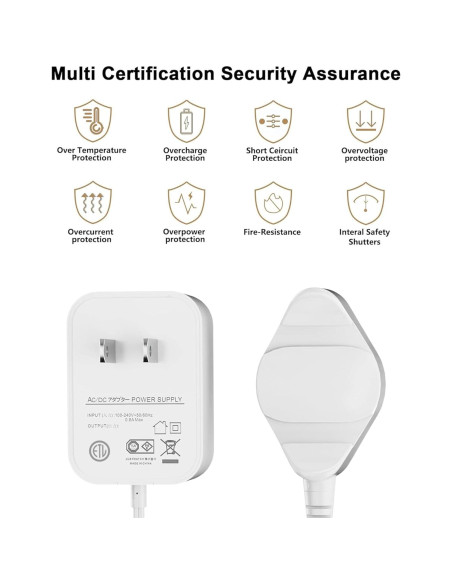 Cargador Magnético VHBW para Irrigador Dental Waterpik WP-560, 1.8m