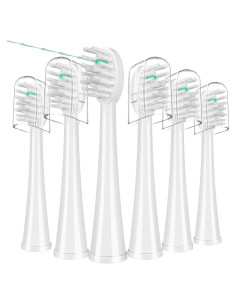 Cabezas de cepillo de repuesto Wevihroke para WaterPik Sonic-Fusion, 6 unidades