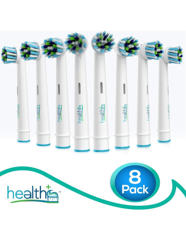Cabezas de Repuesto Criss-Cross Health+ para Oral-B - Paquete de 8
