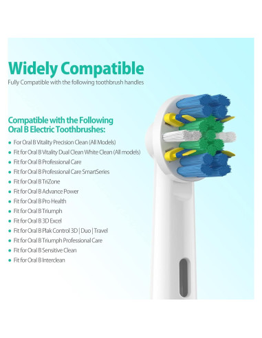 Cabezas de Cepillo de Dientes FDMDAF para Oral-B - 8 Paquetes