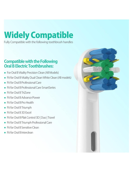 Cabezas de Cepillo de Dientes FDMDAF para Oral-B - 8 Paquetes