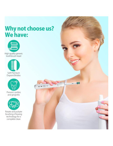 Cabezas de Cepillo de Dientes FDMDAF para Oral-B - 8 Paquetes