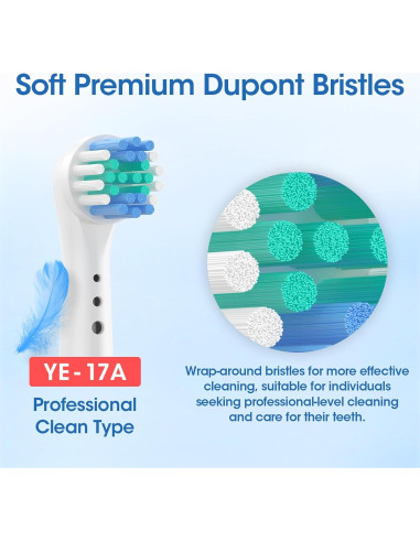 24 Cabezas de Cepillo de Dientes Repuesto Oral-B Limpieza Profesional