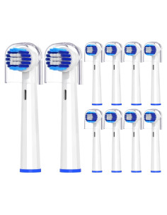 Cabezas de Cepillo de Dientes Eléctrico Mcuy - 10 Unidades Compatibles con Bitvae R1/R2 y Oral-B