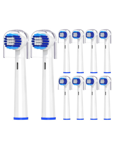 Cabezas de Cepillo de Dientes Eléctrico Mcuy - 10 Unidades Compatibles con Bitvae R1/R2 y Oral-B