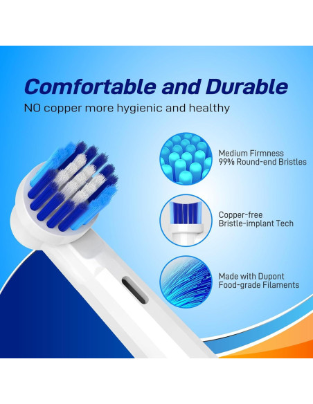 Cabezas de Cepillo de Dientes Eléctrico Mcuy - 10 Unidades Compatibles con Bitvae R1/R2 y Oral-B