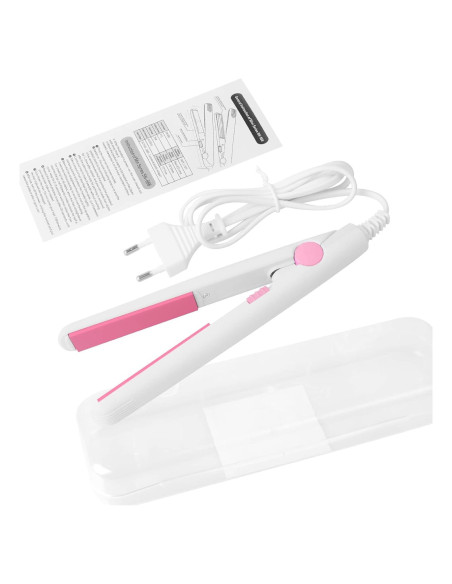 Plancha de Pelo Mini 2 en 1 Cerámica Turmalina 370C Blanca Plancha de Pelo Mini 2 en 1 Cerámica Turmalina 370C Blanca