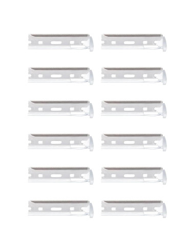 Cuchillas de Repuesto para Afeitadora Facial Tweezerman - 12 Unidades