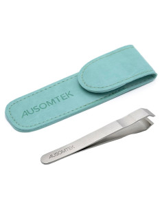 Pinzas de Belleza Ausomtek, Acero Inoxidable, Punta 10mm