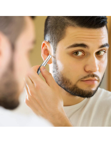 Juego de 3 Pinzas de Acero Inoxidable Punta Redonda para Cejas