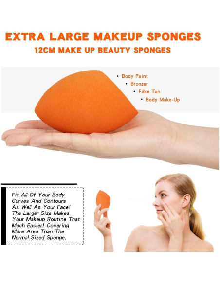 Esponja de Belleza Grande ZerzSemp 11cm Jumbo para Maquillaje