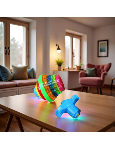 Trompo Giroscópico Iluminado PurYupearl - Multicolor LED 2.54cm