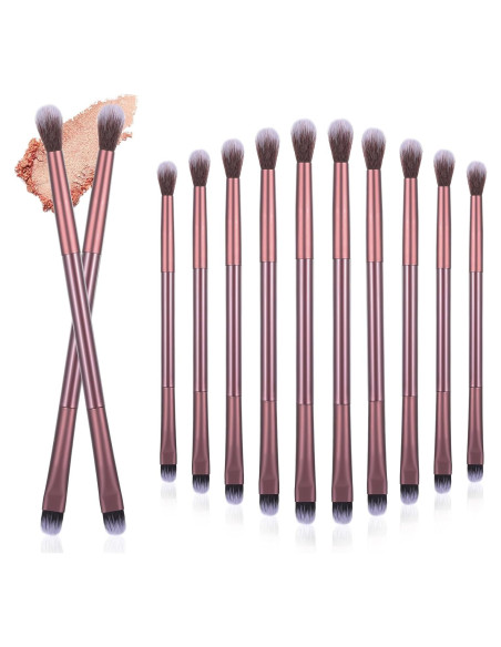 12 Brochas de Maquillaje 2 en 1 LLOUSSAK para Sombra de Ojos