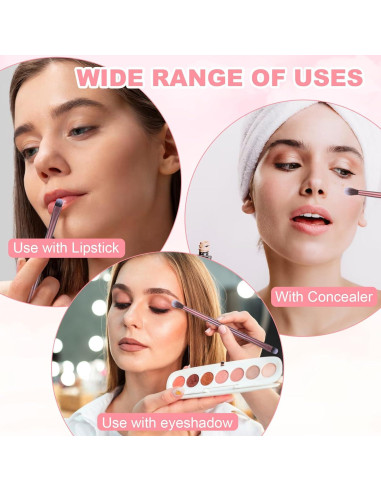 12 Brochas de Maquillaje 2 en 1 LLOUSSAK para Sombra de Ojos