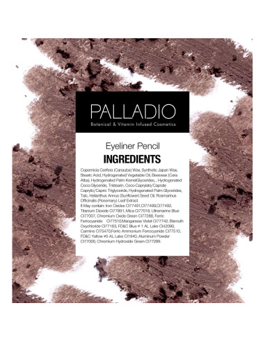 Eyeliner de Madera Palladio Negro, Aplicación Fácil, Larga Duración