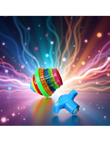 Trompo Giroscópico Iluminado PurYupearl - Multicolor LED 2.54cm