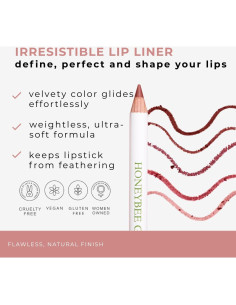 Delineador de Labios Honeybee Gardens Rosa Mocha 1.13 g Vegano 2