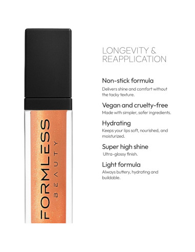 Brillo Labial Vegano Belleza Sin Forma Durazno 17.86g