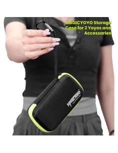 Bolsa de Almacenamiento para Yo-Yo Magicyoyo - 2 Agujeros, Negro Verde 2