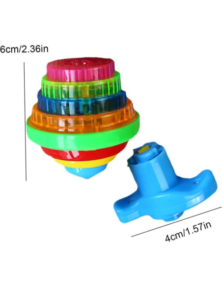 Trompo Giroscópico Iluminado PurYupearl - Multicolor LED 2.54cm
