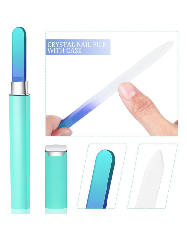 Juego de Limaduras de Uñas de Cristal Mudder 6 Piezas