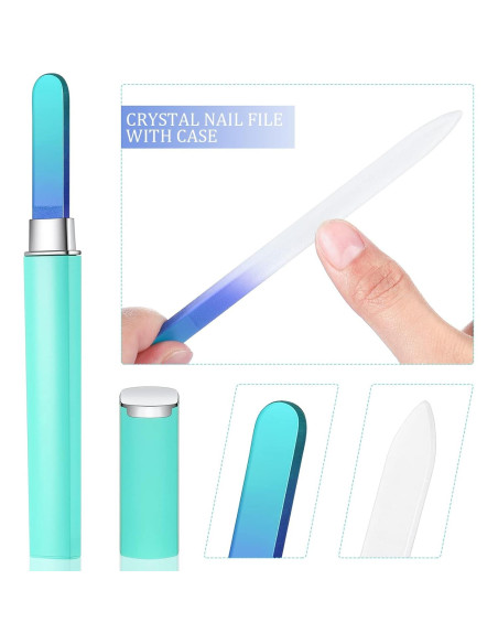 Juego de Limaduras de Uñas de Cristal Mudder 6 Piezas