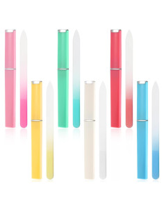 Juego de 6 limas de uñas de vidrio BOHUIZ con estuche