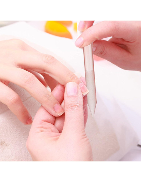 Juego de 3 Empujadores de Cutículas de Vidrio Mudder - Rosa, Púrpura, Azul