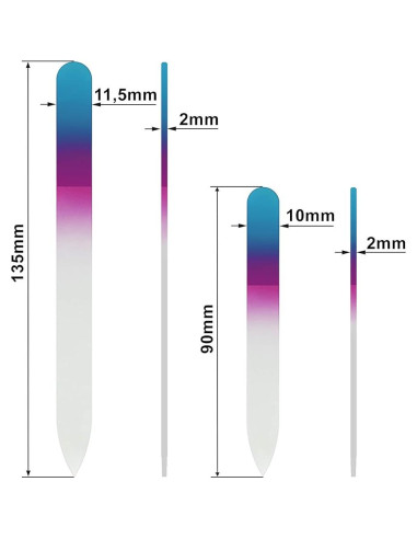 Set de 2 Limpiadores de Uñas de Vidrio Mont Bleu - Azul Púrpura