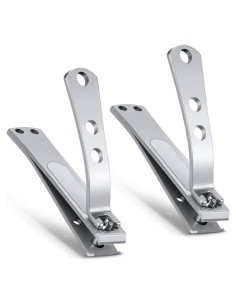 Juego de 2 Cortauñas Mudder de Acero Inoxidable para Uñas Gruesas