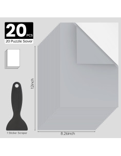 20 Hojas Adhesivas para Preservar Puzzles NIWIN 3000 Piezas 2