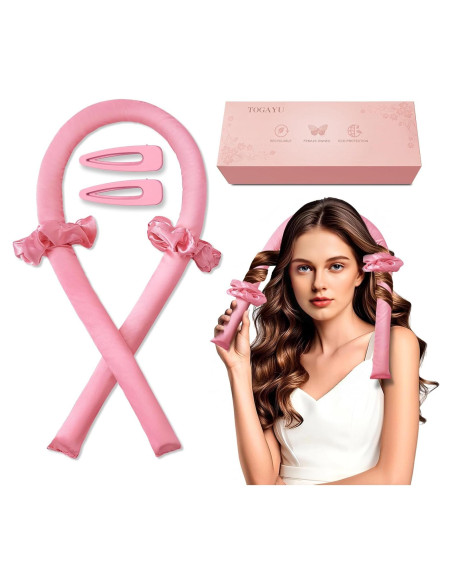 Varilla de Rizado Sin Calor Togayu - Rizos Naturales Rosa Sakura