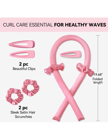 Varilla de Rizado Sin Calor Togayu - Rizos Naturales Rosa Sakura